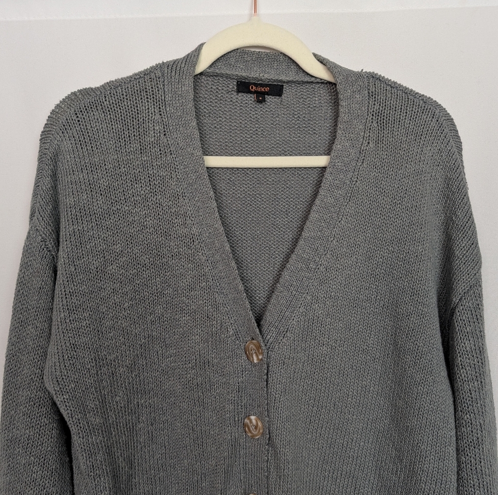 Quince Organic Cotton Linen Cardigan - Picture 3 of 9
